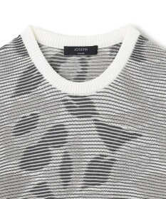 JOSEPH HOMME メキシカンブラインドジャガード　クルーネック半袖ニット