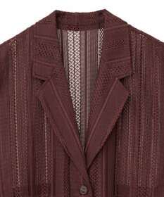 AMERICAN HOLIC 幾何学レースウエストドロストジャケット