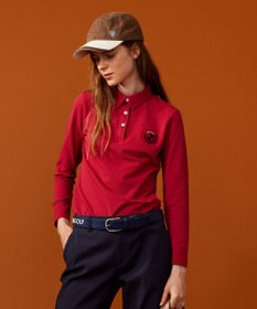 23区GOLF 【WOMEN】スクエアカノコ 長袖 ポロシャツ