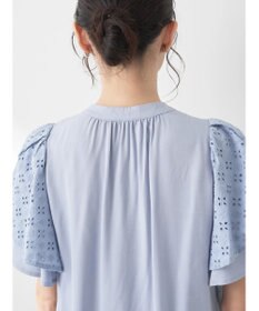 earth music&ecology レースラッフルブラウス