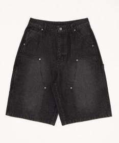 WEGO 【ユニセックス着用ITEM】ダブルニーデニムショーツ