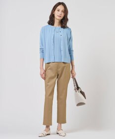 J.PRESS LADIES Rayon Elite Stretch クルーネック カーディガン