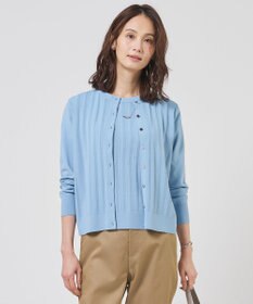 J.PRESS LADIES Rayon Elite Stretch クルーネック カーディガン