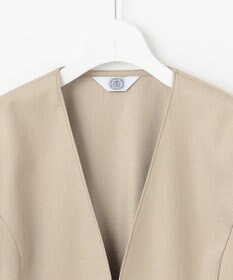 J.PRESS LADIES L 【セットアップ対応・洗える・UVケア・吸水速乾】OXIJEWELストレッチ ノーカラー ジャケット