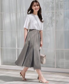 ANY SIS 【接触冷感・吸水速乾・UVケア】エアリードレープスムース フレア袖 ブラウス