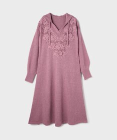 GRACE CONTINENTAL ケミカルレースニットワンピース