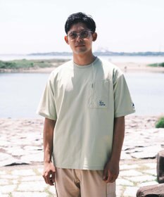 SHARE PARK MENS 【UVカット・吸水速乾・ストレッチ・軽量 】バックプリントポケットTシャツ（L・XLサイズ）