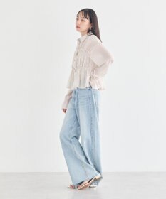 earth music&ecology シャーリングストライプシャツ