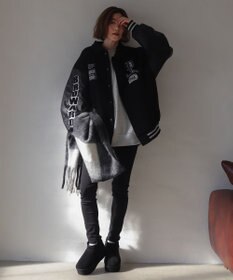 WEGO 【25年秋冬新作/ユニセックス着用ITEM/SMLサイズ展開】メルトンワッペンスタジャン