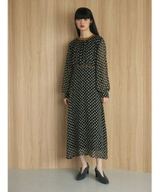 Green Parks armonia．ドットプリントパイピングワンピース