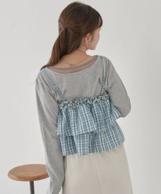 earth music&ecology 【予約】アソートチェックティアードビスチェ