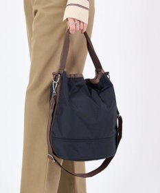 LeSportsac CONVERTIBLE BUCKET BAG/ディープシー/ダークチョコレート