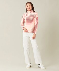 23区GOLF 【WOMEN】リングヤーン ボーダーモックネックシャツ