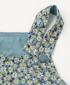 組曲 KIDS 【100㎝】モノトーンフラワーコーデュロイ ワンピース