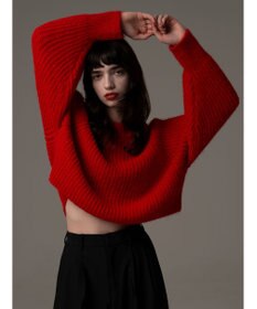 Te chichi 【R by Te chichi】畦編みショートニット《2025winter catalog item》