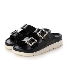 MODE ET JACOMO <carino>厚底ビジューバックルサンダル