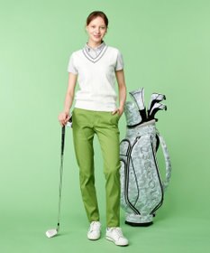 23区GOLF 【WOMEN】【洗える】コットンブレンド ニットベスト