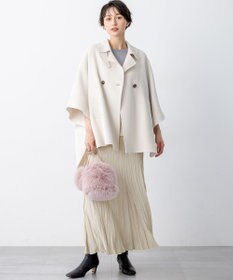 23区 S 【見上愛さん着用/Oggi12月号掲載】ウールライトリバー ポンチョシルエット コート