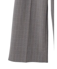 Green Parks きれいシルエットチェックワイドパンツ