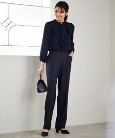 23区 【洗える】ジョーゼットフリル ブラウス