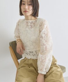 AMERICAN HOLIC 【前後2WAY】シアーレースブラウス