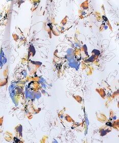 Tiaclasse L 【洗える】フラワープリントドッキングワンピース