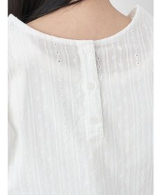 earth music&ecology 刺繍パフスリーブブラウス