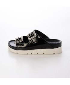 MODE ET JACOMO <carino>厚底ビジューバックルサンダル