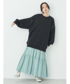 earth music&ecology 配色ルーズスウェット