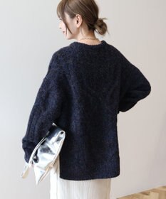 AMERICAN HOLIC ローゲージアラン柄ニットプルオーバー