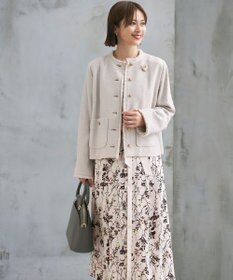 自由区 S 【WEB&一部店舗限定】ハーバルフロープリント8分袖 ワンピース