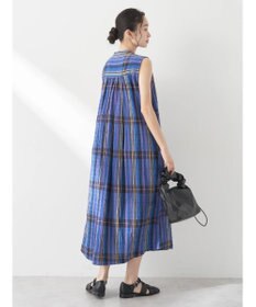 earth music&ecology 綿ＰＵクレープワンピース（ｃｈｅｃｋ柄）