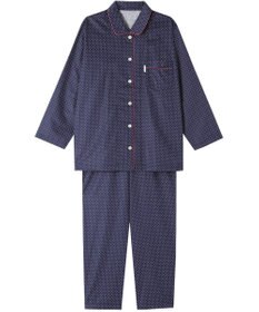 ワコール／睡眠科学 パジャマ 長袖 長ズボン 綿100%(本体) サテン生地 光沢感 なめらかな肌ざわり 上下セット 前開き YDX536 睡眠科学／ワコール