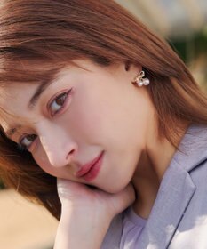 Tiaclasse 【金属アレルギー対応】チェリーパールリボンピアス