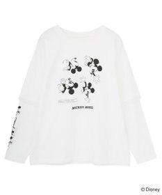 Green Parks ミッキー＆フレンズ／レイヤードプリントロングＴシャツ