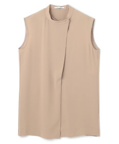 BEIGE， 【洗える】FLEUR / フロントボタンノースリーブブラウス