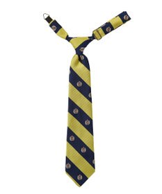 MIKI HOUSE HOT BISCUITS 【ミキハウス】 ストライプ×クレスト柄 ネクタイ