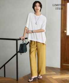 ICB L 【WEB限定・洗える】シアートリコット ペプラムカットソー