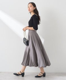 earth music&ecology 襟袖スカラップ配色プルオーバー