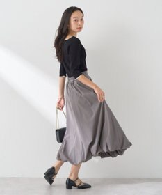 earth music&ecology 襟袖スカラップ配色プルオーバー