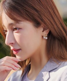 Tiaclasse 【金属アレルギー対応】チェリーパールリボンピアス