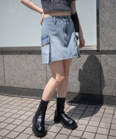 WEGO カーゴポケットデニムミニスカート