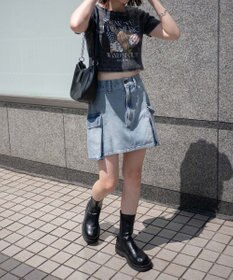 WEGO カーゴポケットデニムミニスカート