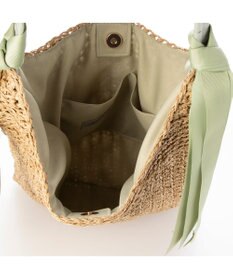 UNBILLION カシュカシュ cachecache / 下がりグログラン柄編みトートバッグ