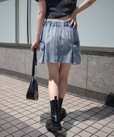 WEGO カーゴポケットデニムミニスカート