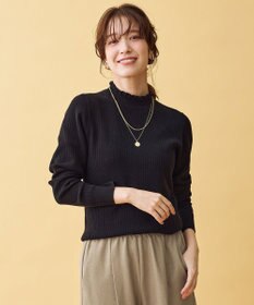 ANY 【6色展開】フリルネックニット ブラック