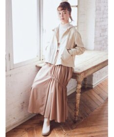 earth music&ecology パーカー付きミリタリーブルゾン