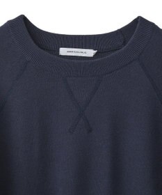 AMERICAN HOLIC ソフトコットンスウェットライクニットトップス