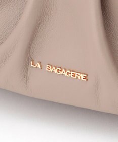LA BAGAGERIE シープレザー　ギャザーミニマムバッグ