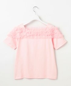 Feroux 【洗える・汗ジミが目立たない】デコルテチュール カットソー